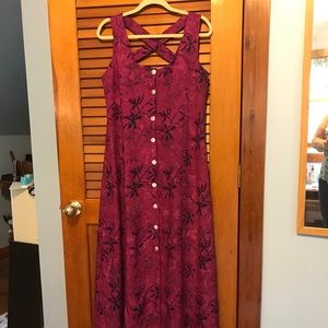 Batik Fuschia  Summer Dress.